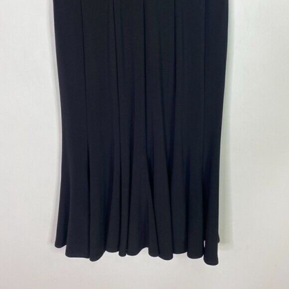 Joseph Ribkoff Black & White Ruffle Bodice A Line Sleeveless Dress - Picture 4 of 5